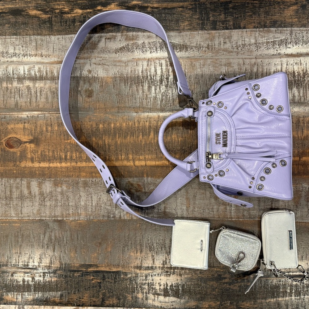Steve Madden Lavender Studded Crossbody Bag